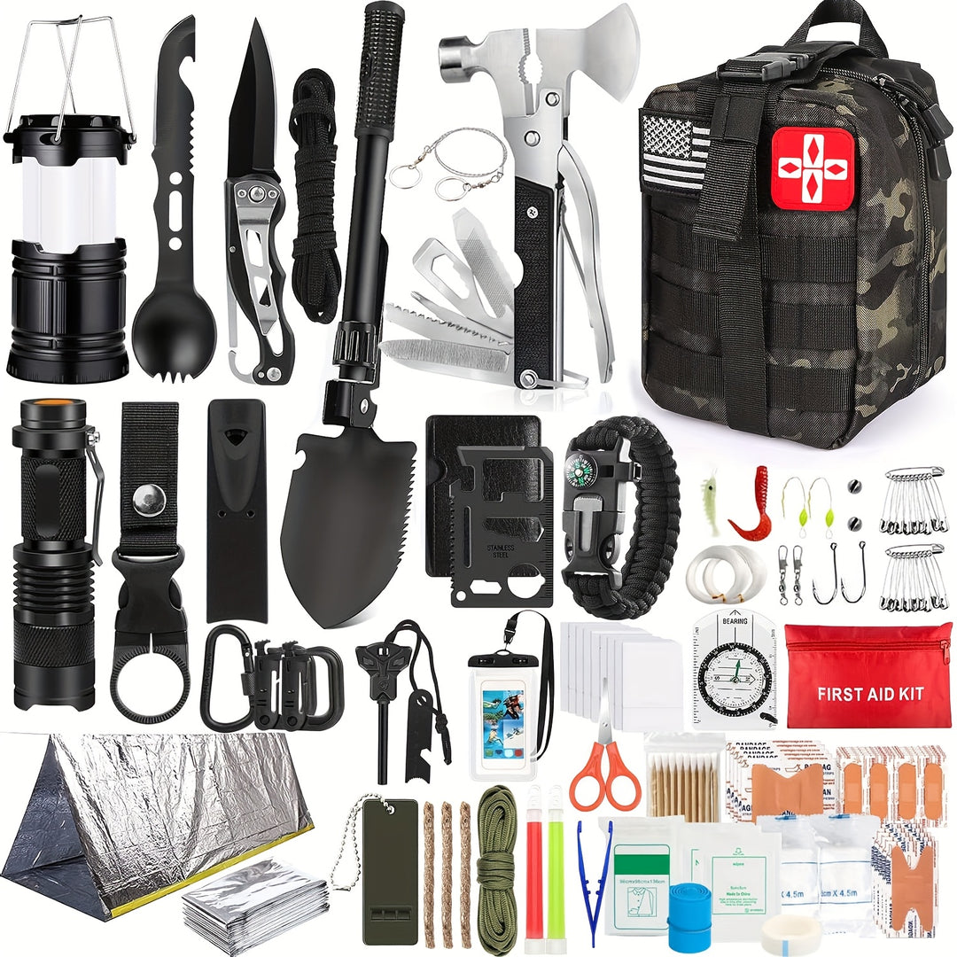 72-Hour Survival Kit Emergency Backpack with First Aid & Outdoor Tools