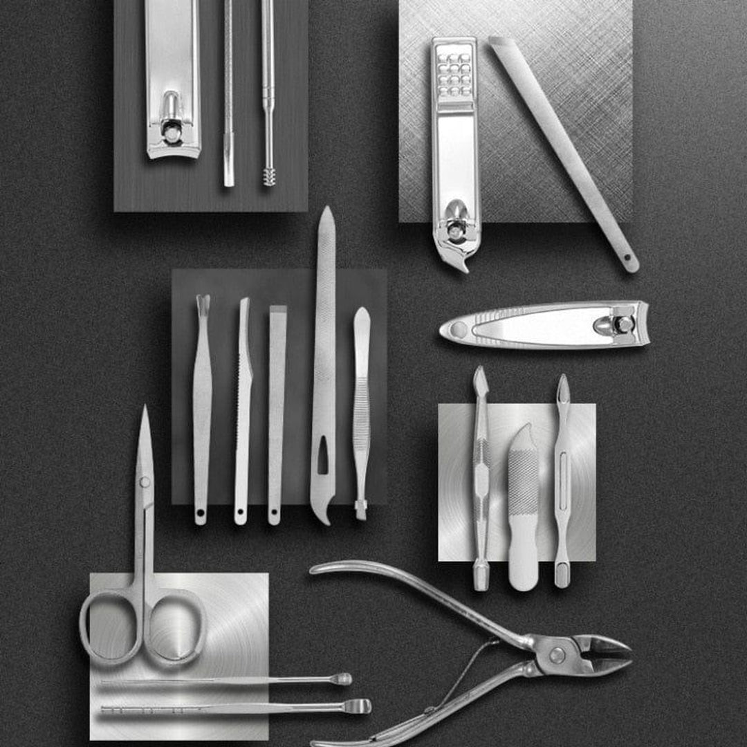 19 In 1 Stainless Steel Manicure Set Nail Clipper Kit With Ideal Both And Pedicures - Image 2