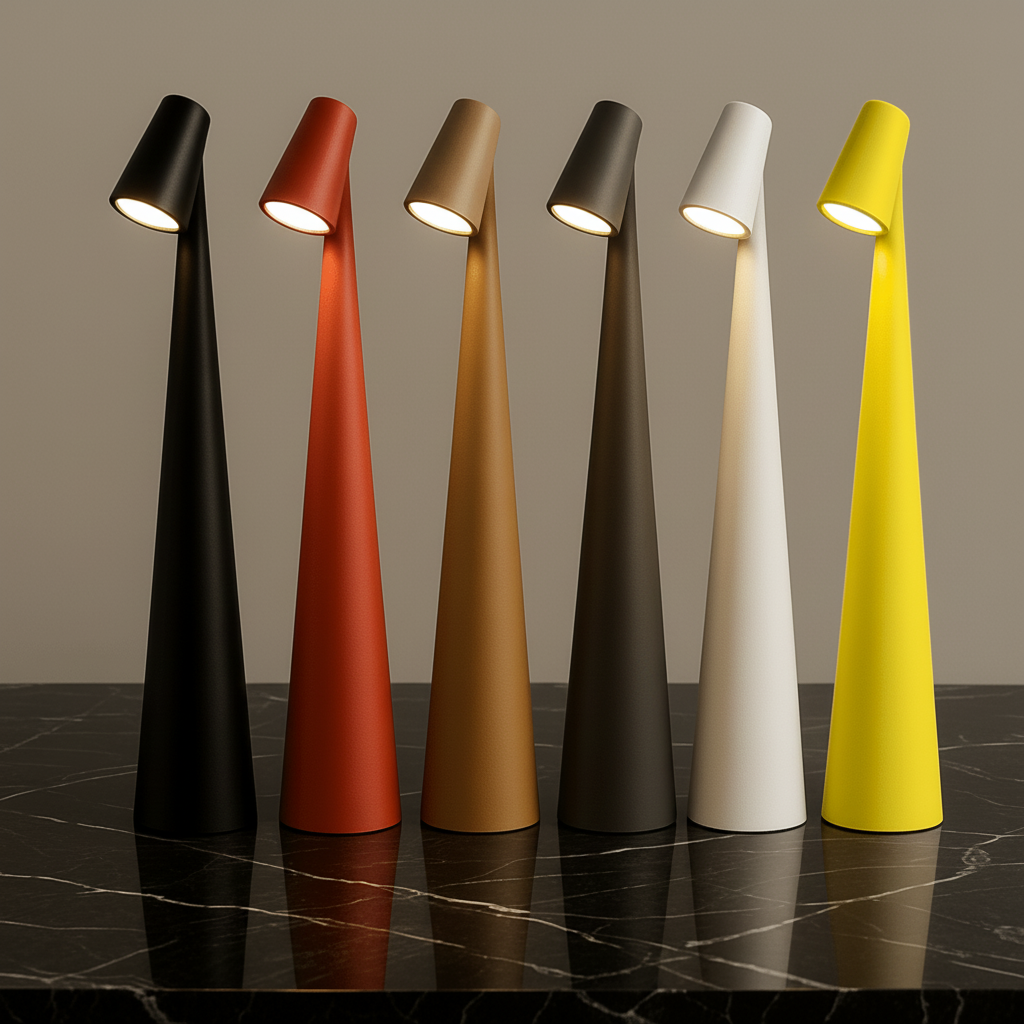 Rechargeable Table Lamp – Cordless LED Metal Lamp for Indoor & Outdoor Use