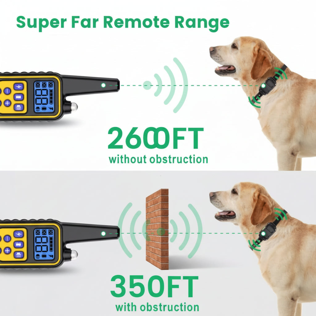 Waterproof Remote Dog Training Collar with Vibration & Shock