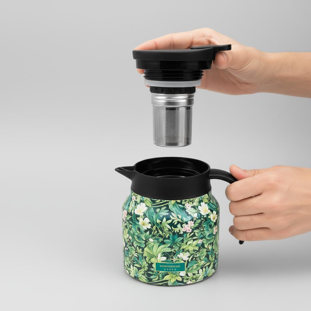 Termoskanna med inbyggt tefilter – 800 ml / 1000 ml