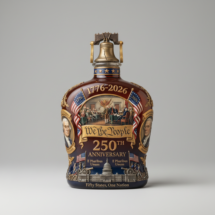 Decanter per Whiskey Anniversario in Cristallo Design Commemorativo
