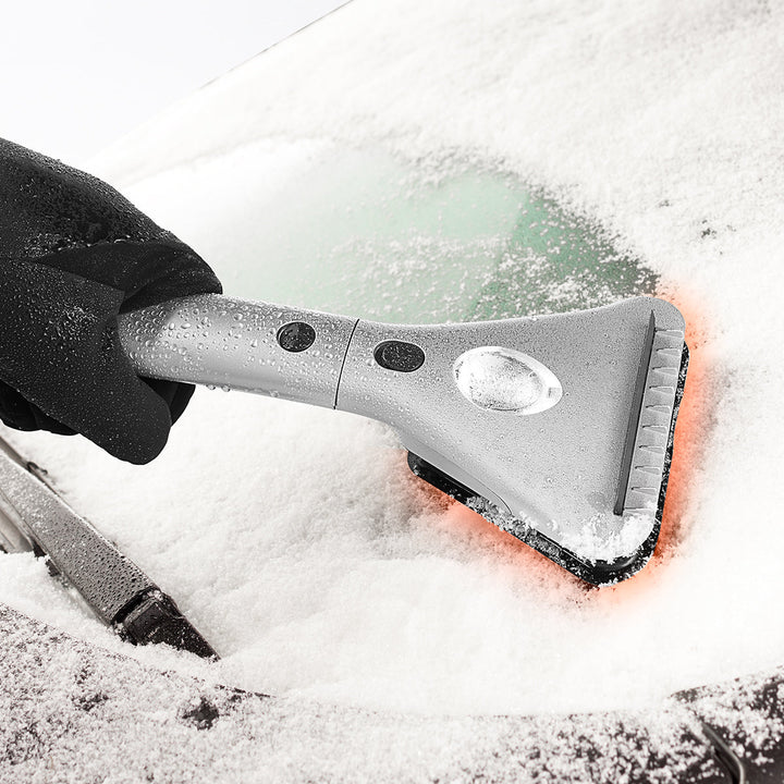 Ice Scraper Heated Extendable Handle LED Work Light