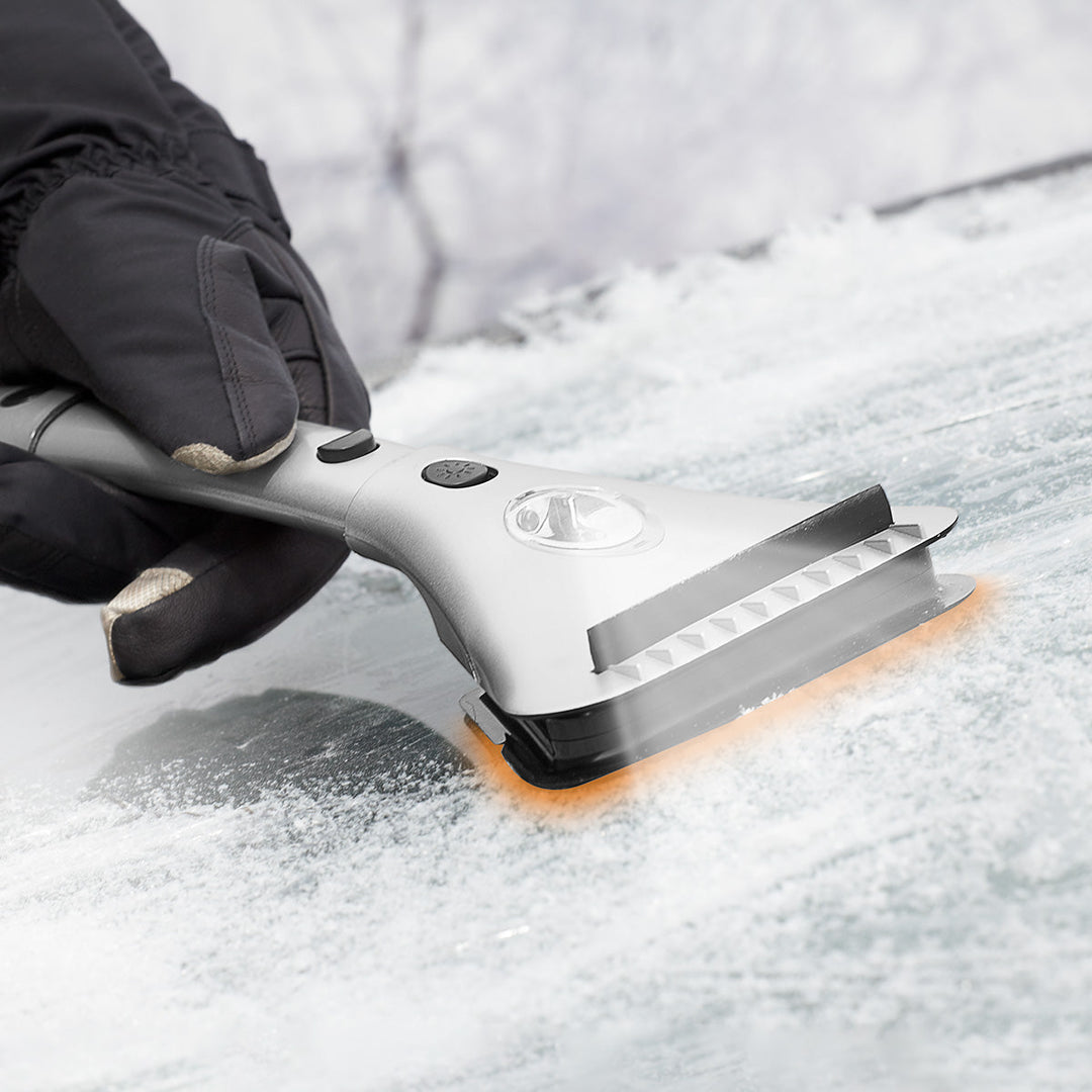Ice Scraper Heated Extendable Handle LED Work Light