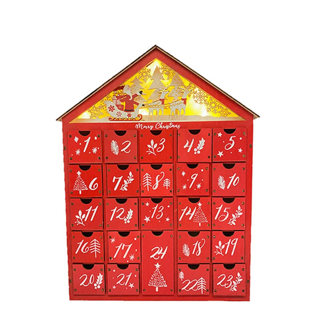24 Compartments Ambience Christmas Wooden Advent Calendar - Image 3