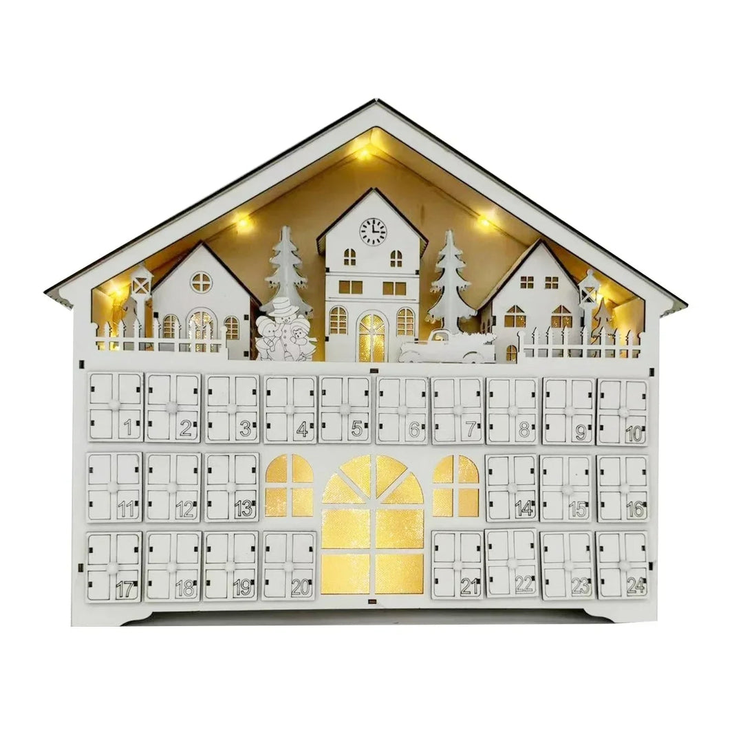 24 Compartments Ambience Christmas Wooden Advent Calendar - Image 7