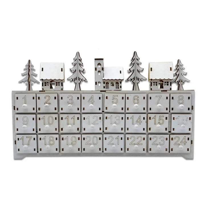 24 Compartments Ambience Christmas Wooden Advent Calendar - Image 8