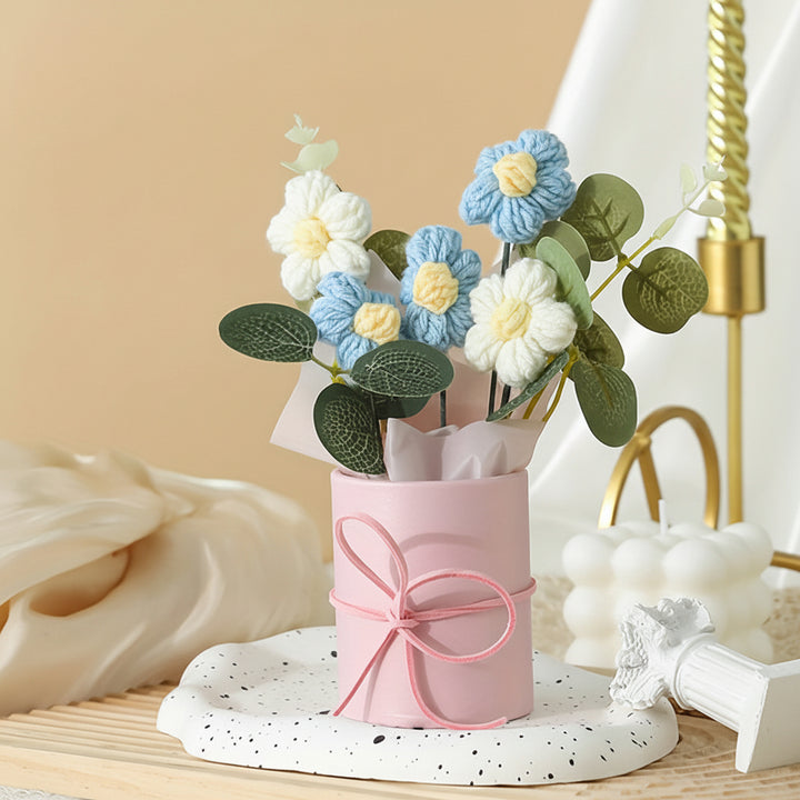 Artificial Flowers Bouquet Plastic Tabletop Bathroom Decor