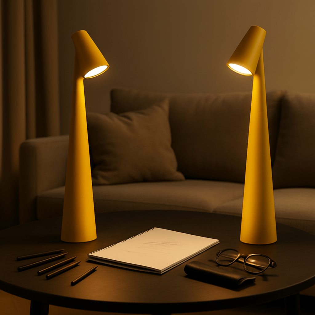Rechargeable Table Lamp – Cordless LED Metal Lamp for Indoor & Outdoor Use