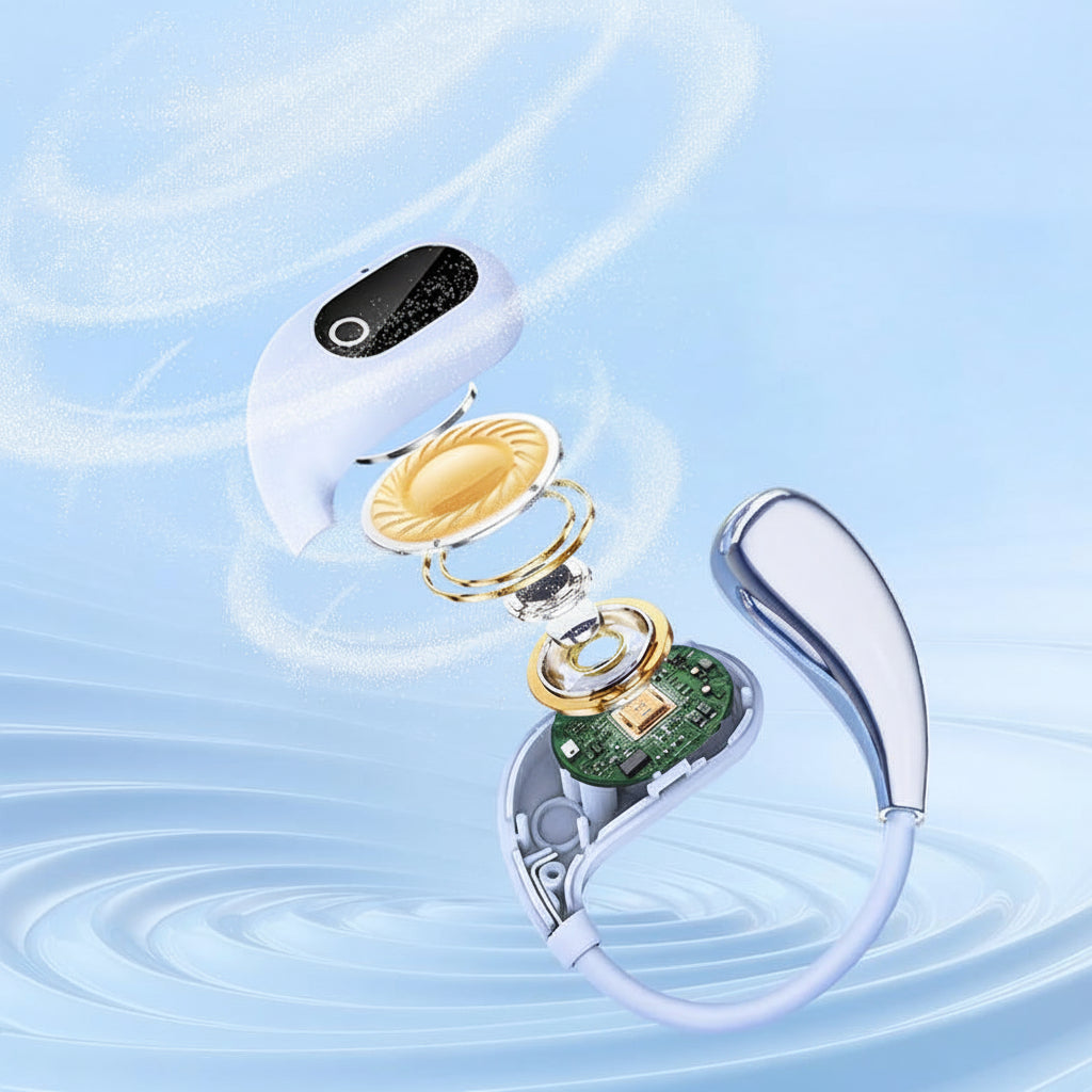 Translation Earbuds - Bluetooth Open Ear Wireless Headphones for Travel & Calls