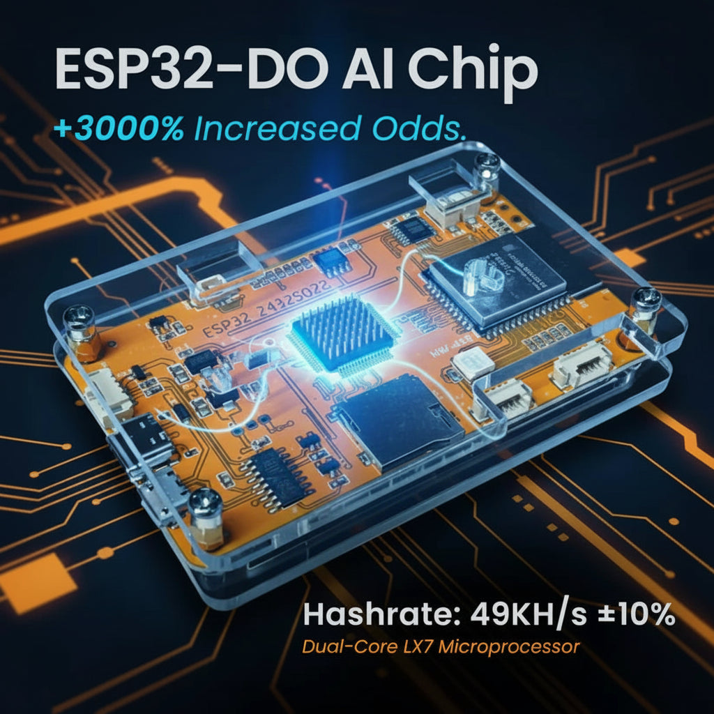 Dispositivo Crypto Miner ESP32 Monitor per Mining Bitcoin Nodo Display