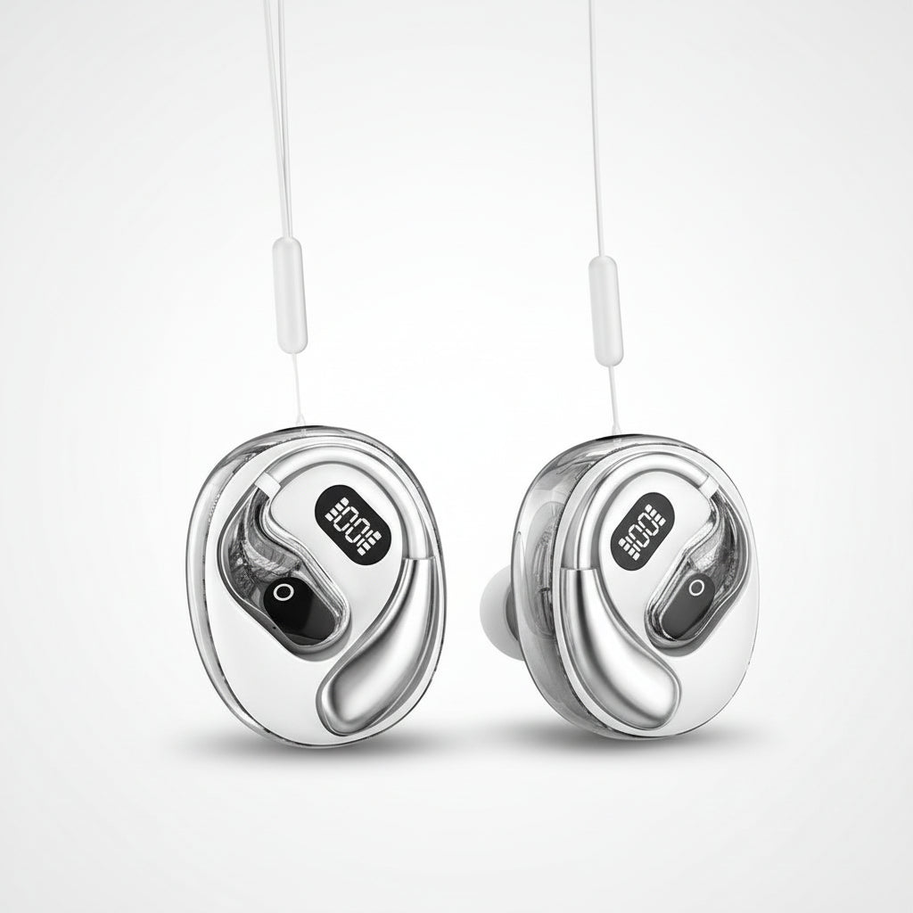 Translation Earbuds - Bluetooth Open Ear Wireless Headphones for Travel & Calls
