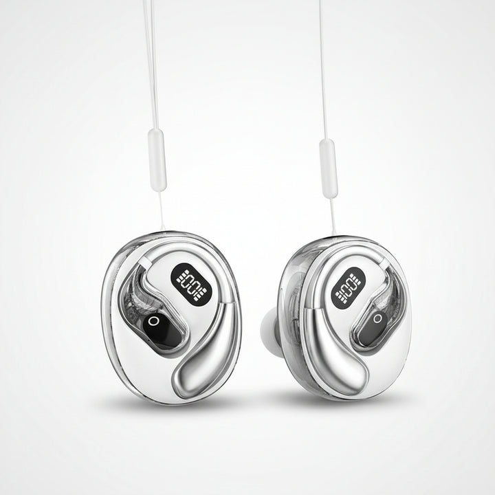 Translation Earbuds - Bluetooth Open Ear Wireless Headphones for Travel & Calls