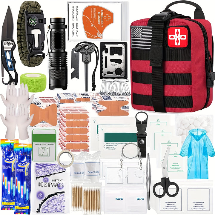 72-Hour Survival Kit Emergency Backpack with First Aid & Outdoor Tools
