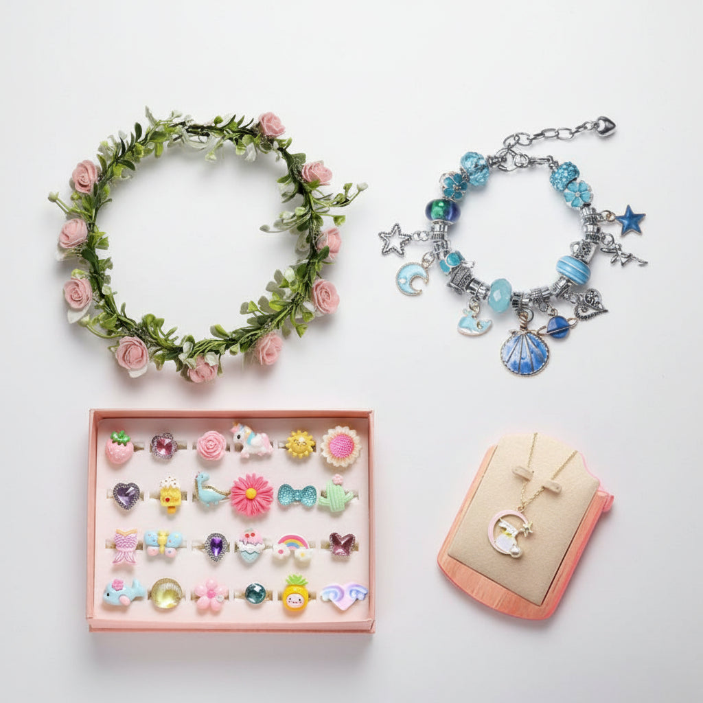 Kit Creazione Braccialetti Bambini, Set di Perline e Ciondoli per Gioielli Fai da Te