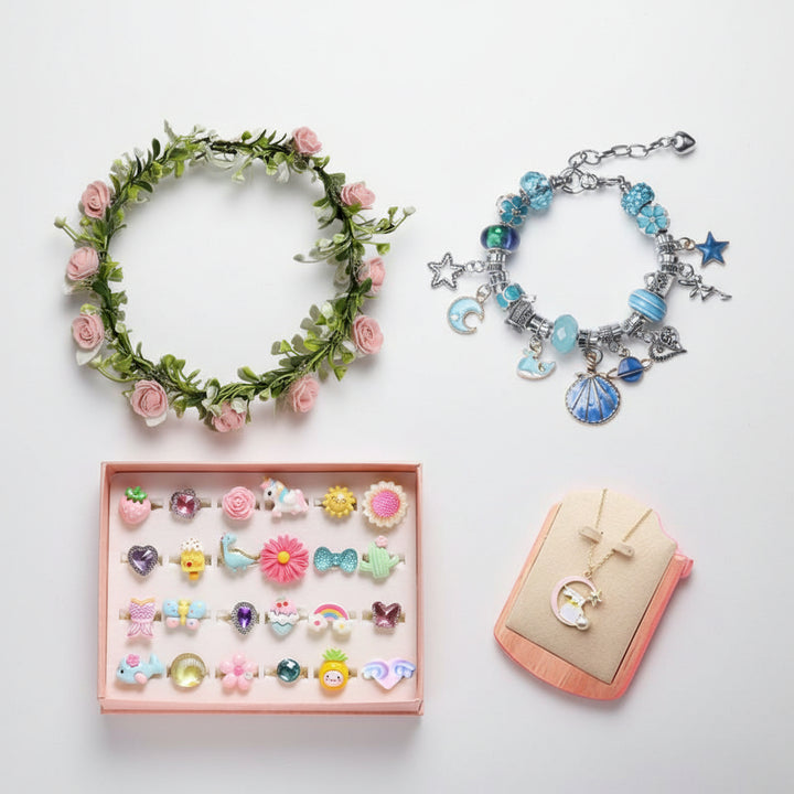 Kit Creazione Braccialetti Bambini, Set di Perline e Ciondoli per Gioielli Fai da Te