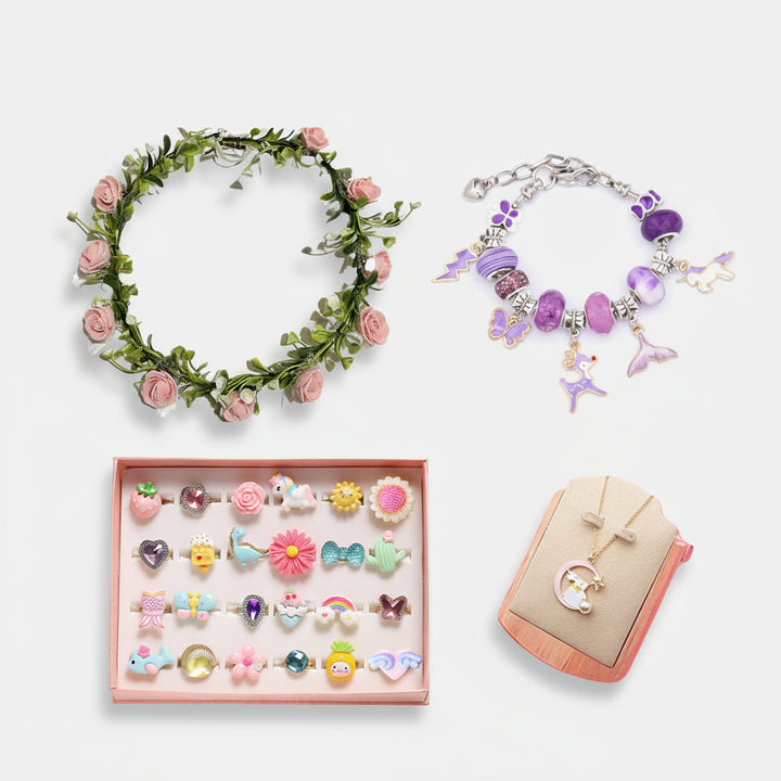 Kit Creazione Braccialetti Bambini, Set di Perline e Ciondoli per Gioielli Fai da Te