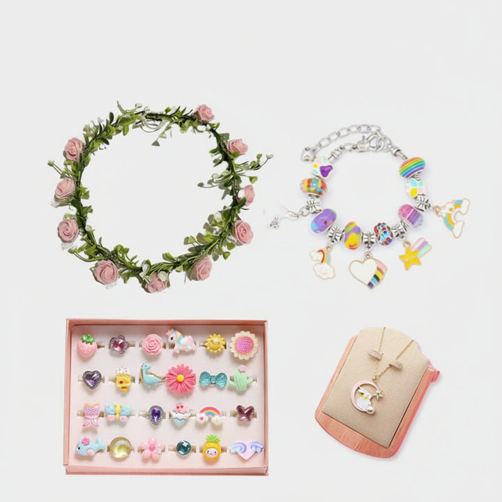 Kit Creazione Braccialetti Bambini, Set di Perline e Ciondoli per Gioielli Fai da Te