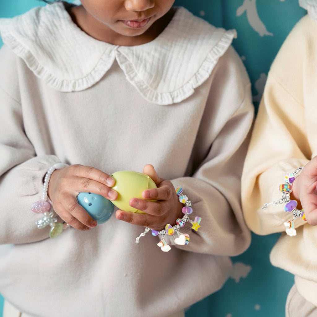 Kit Creazione Braccialetti Bambini, Set di Perline e Ciondoli per Gioielli Fai da Te