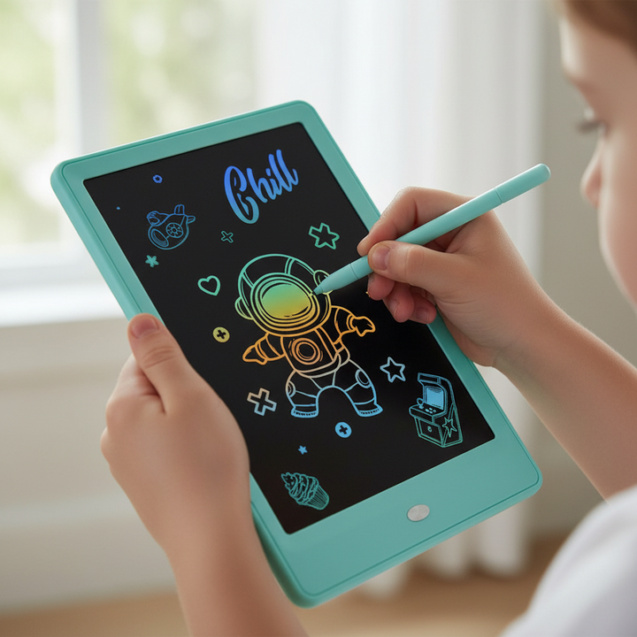 LCD Writing Tablet for Kids – Colorful Drawing Board, Reusable Doodle Pad, Screen-Free Learning Toy