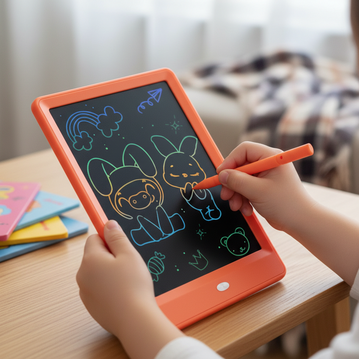 LCD Writing Tablet for Kids – Colorful Drawing Board, Reusable Doodle Pad, Screen-Free Learning Toy