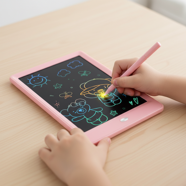 LCD Writing Tablet for Kids – Colorful Drawing Board, Reusable Doodle Pad, Screen-Free Learning Toy