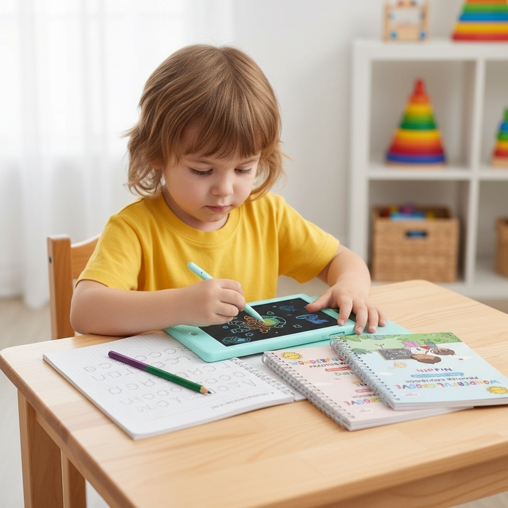 LCD Writing Tablet for Kids – Colorful Drawing Board, Reusable Doodle Pad, Screen-Free Learning Toy