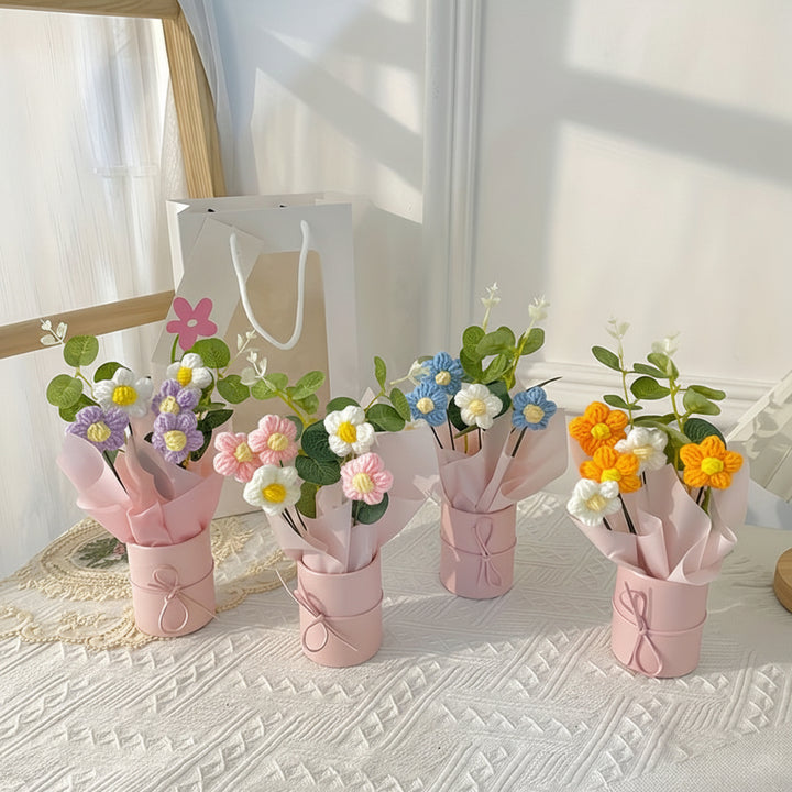 Artificial Flowers Bouquet Plastic Tabletop Bathroom Decor