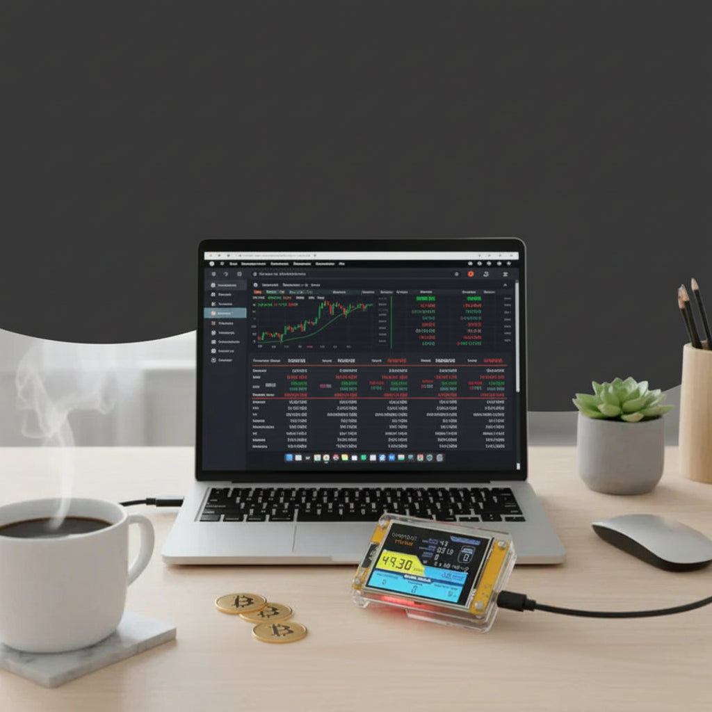 Dispositivo Crypto Miner ESP32 Monitor per Mining Bitcoin Nodo Display