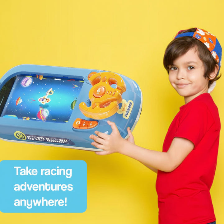 Interactive Steering Wheel Toy with 200 Challenges – Screen-Free Racing Game for Kids