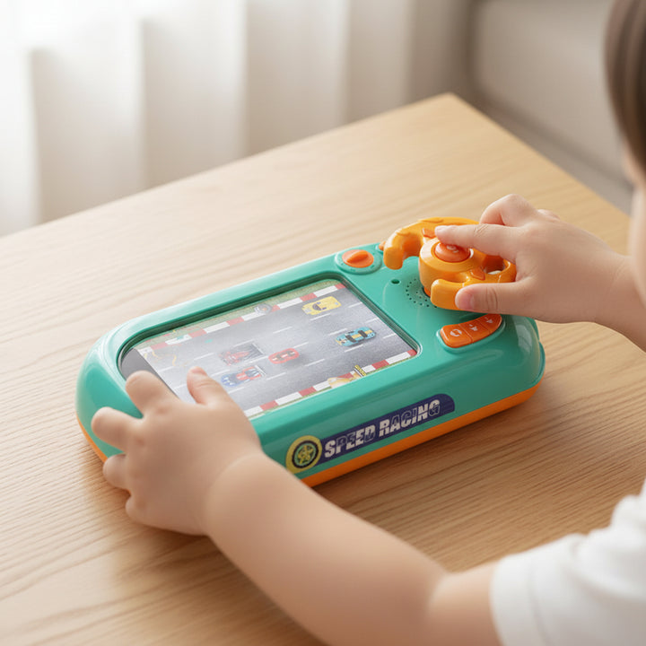 Interactive Steering Wheel Toy with 200 Challenges – Screen-Free Racing Game for Kids