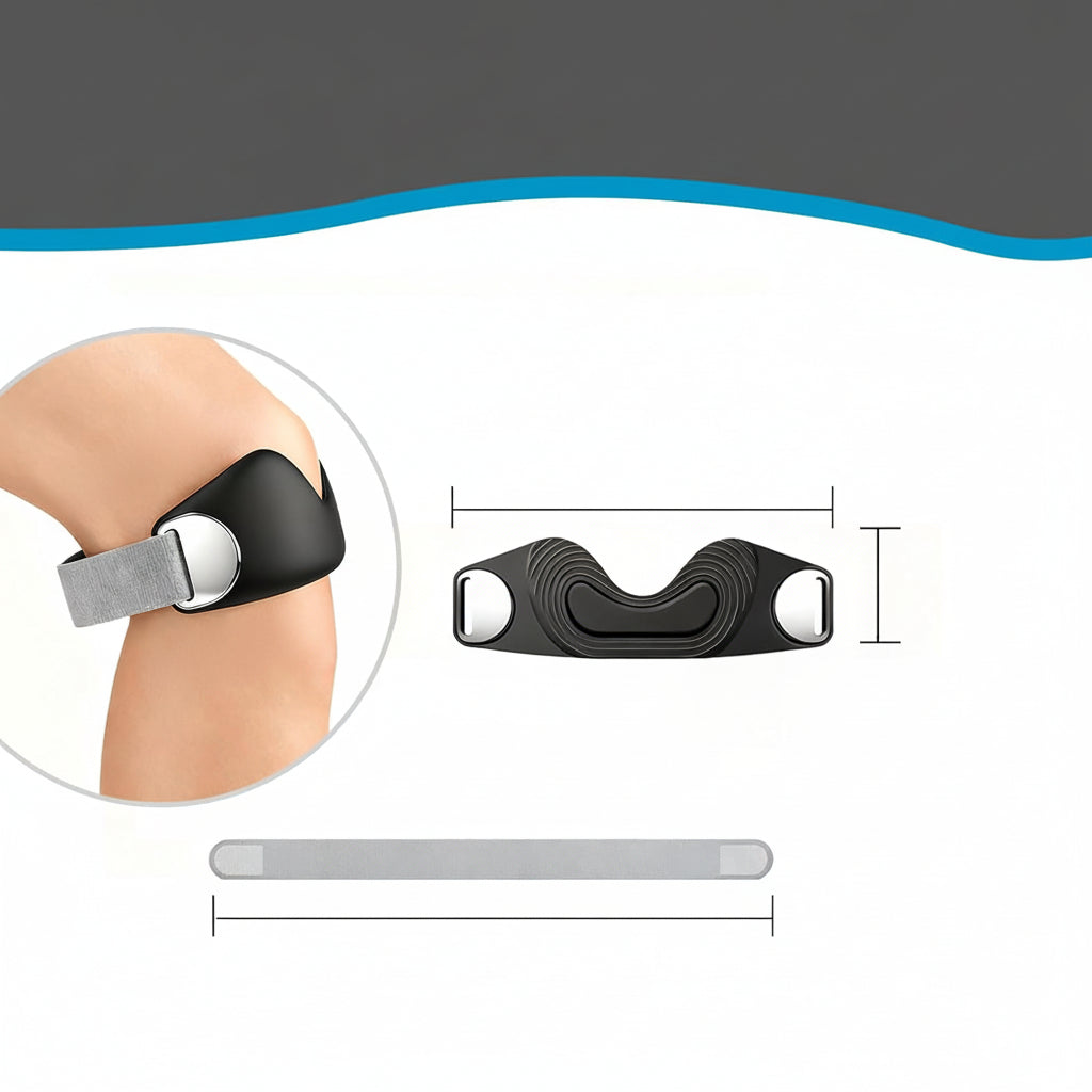 Fascia per Ginocchio per Saltatori Supporto Regolabile per Tendinite del Ginocchio