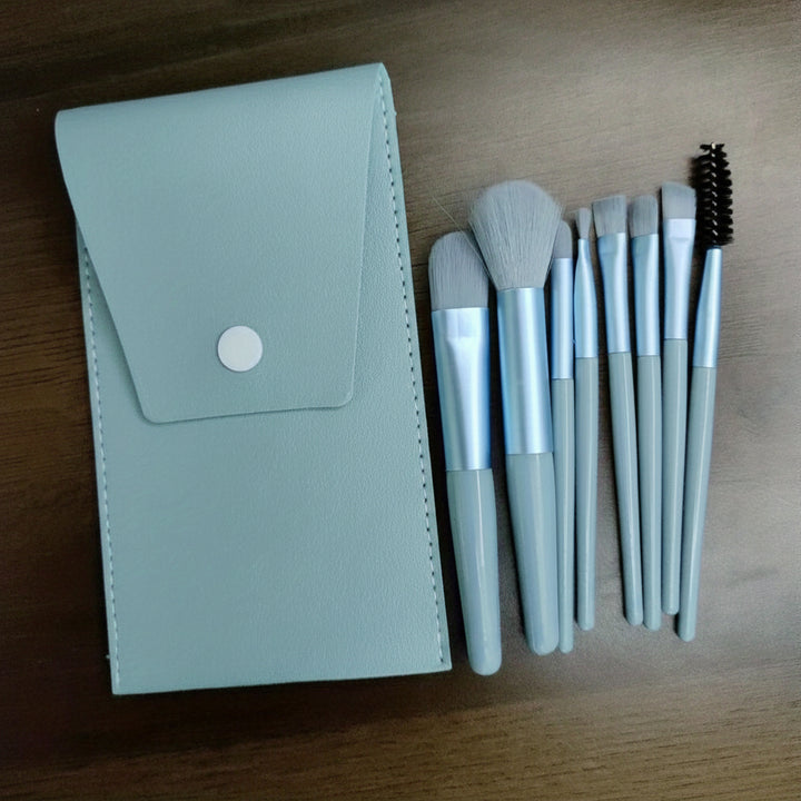 Makeup Brush Set Nylon Cosmetic Brushes Pouch Kit