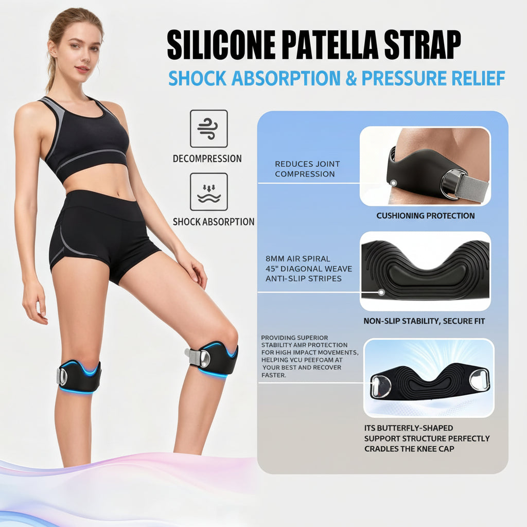 Fascia per Ginocchio per Saltatori Supporto Regolabile per Tendinite del Ginocchio
