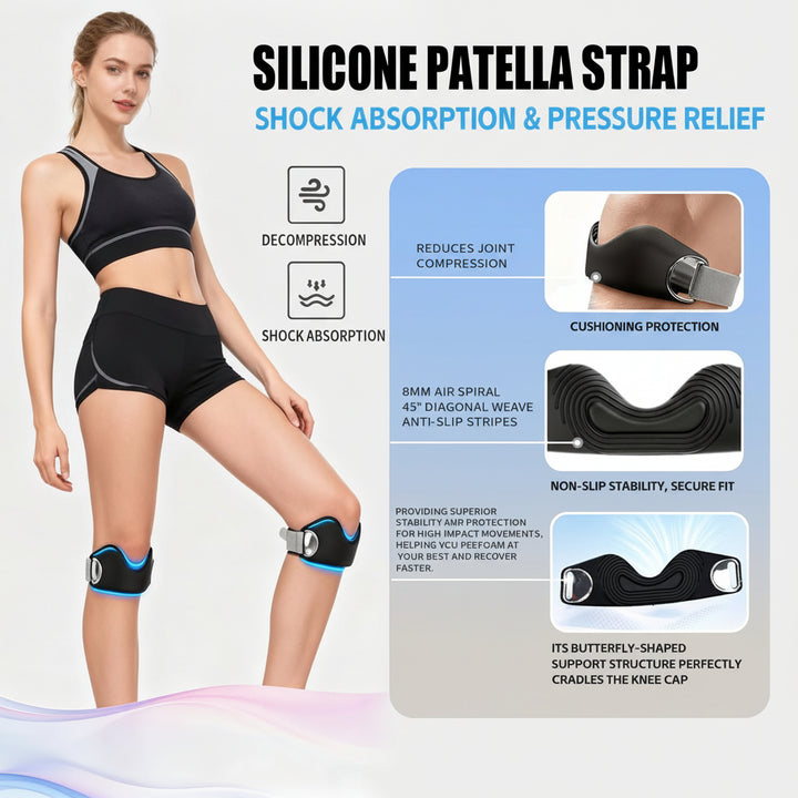 Fascia per Ginocchio per Saltatori Supporto Regolabile per Tendinite del Ginocchio