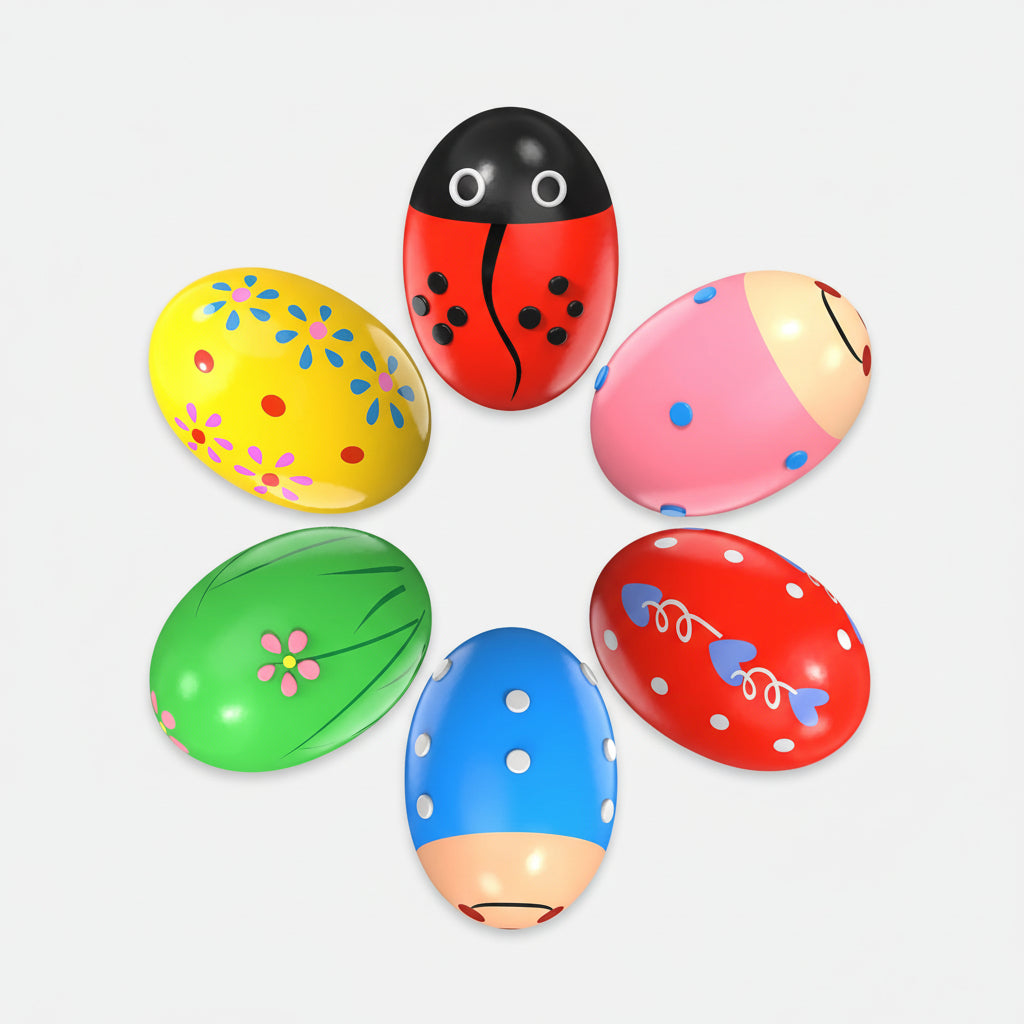 Holzspielzeug Musik Rassel Eier Set Kinder Montessori