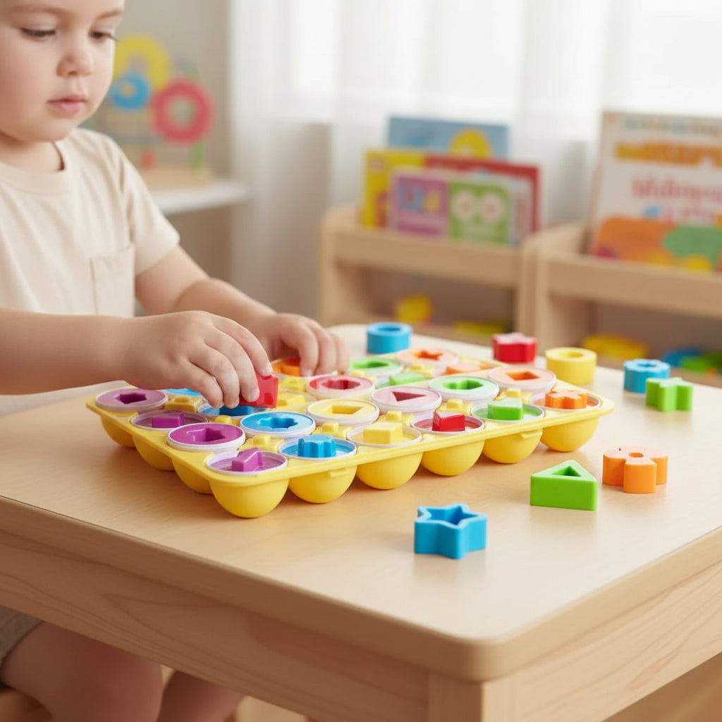 Shape Sorting Eggs – Educational Toddler Toy for Fine Motor Skills & Shape Recognition
