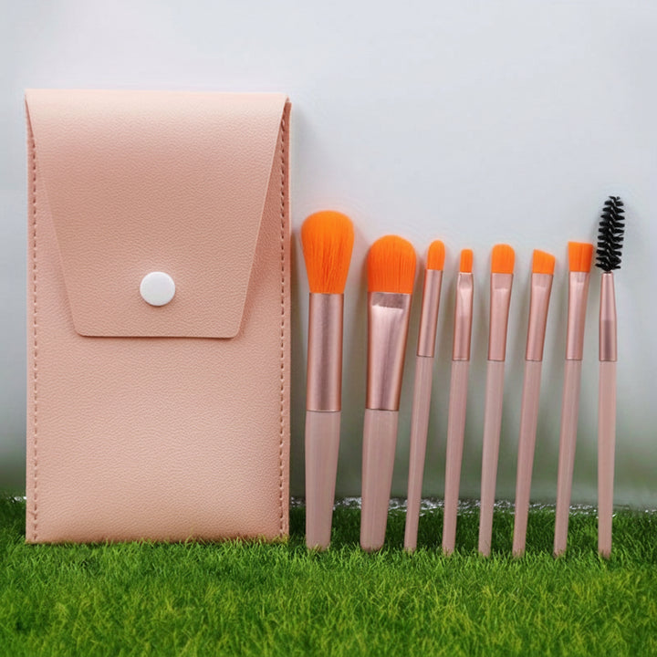 Makeup Brush Set Nylon Cosmetic Brushes Pouch Kit
