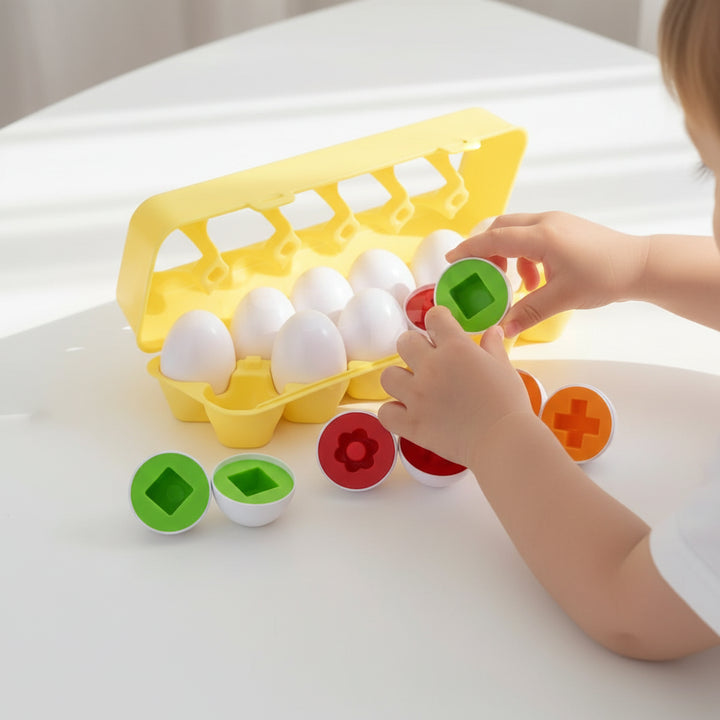 Shape Sorting Eggs – Educational Toddler Toy for Fine Motor Skills & Shape Recognition