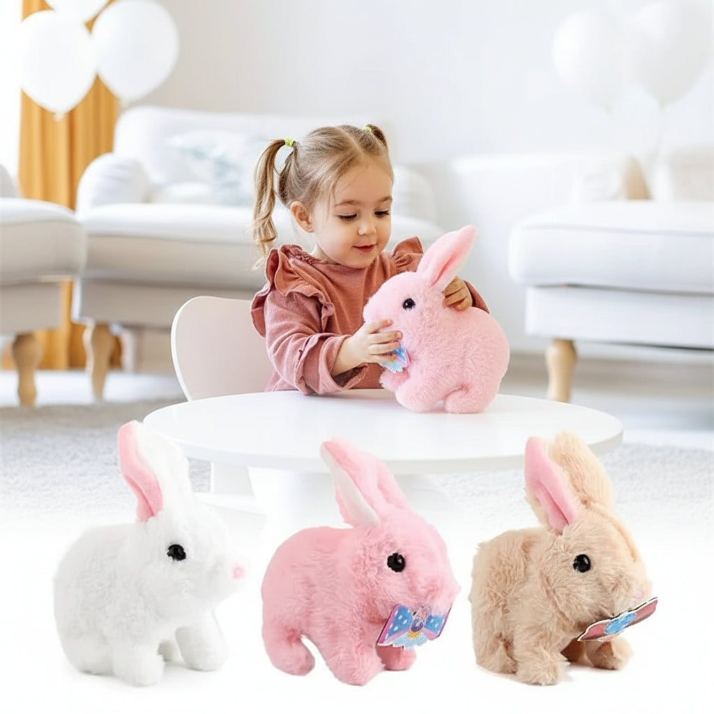 Interactive Walking Bunny Toy with Sound – Plush Rabbit for Kids