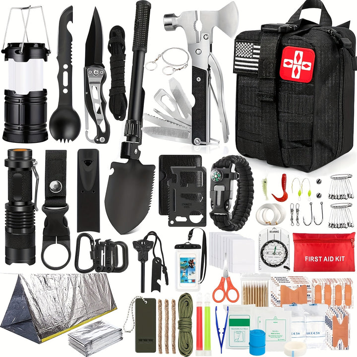 72-Hour Survival Kit Emergency Backpack with First Aid & Outdoor Tools