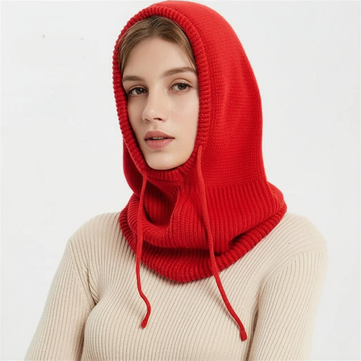 Winter Beanie with Adjustable Hood – Soft Knit Hat for Warmth