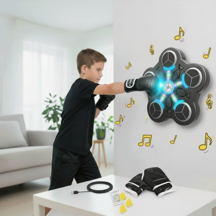 Boxe per Bambini Trainer da Parete con Luci e Musica