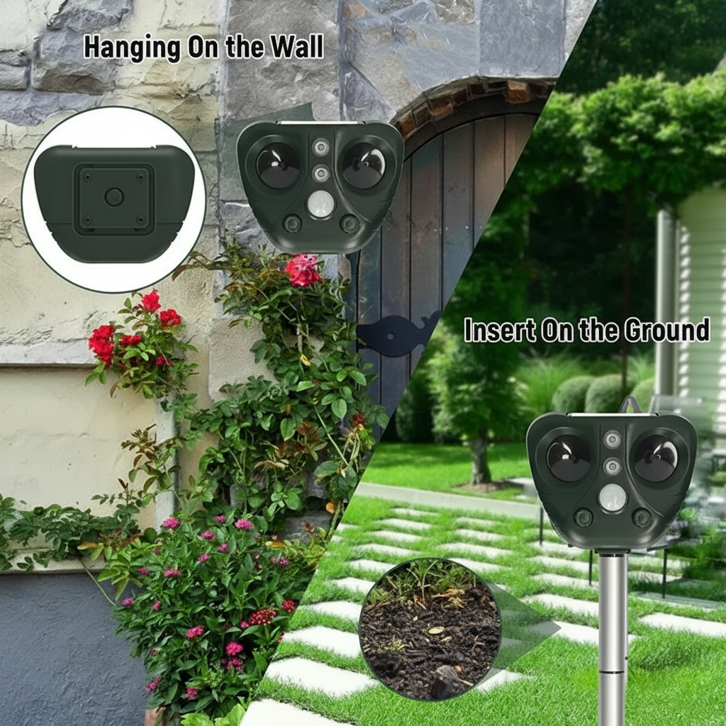 Bird Repeller Solar Ultrasonic Outdoor Garden Stake