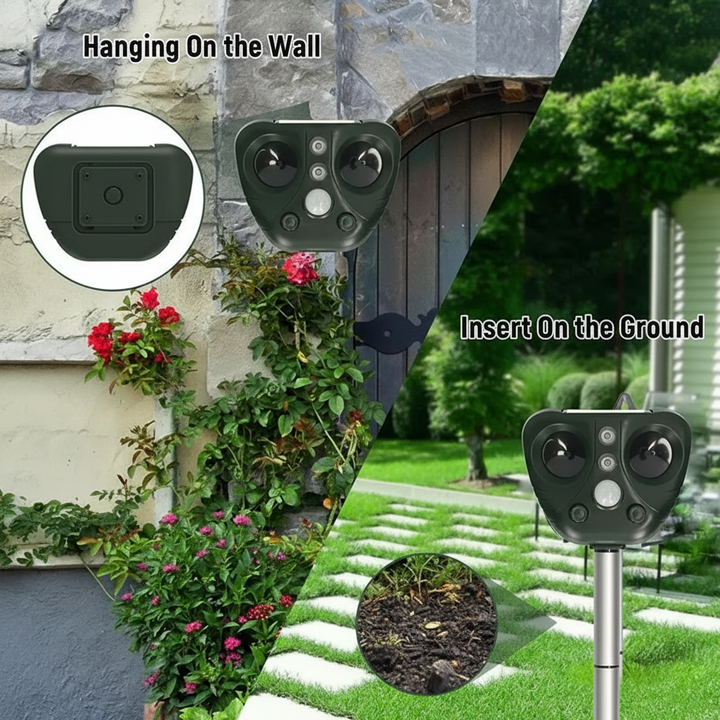 Bird Repeller Solar Ultrasonic Outdoor Garden Stake