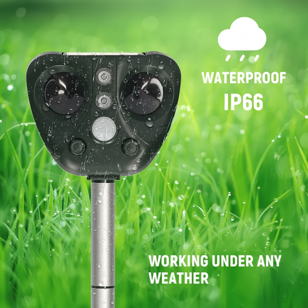 Bird Repeller Solar Ultrasonic Outdoor Garden Stake