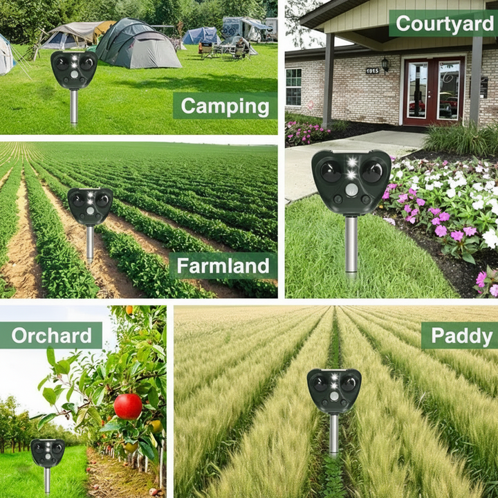 Bird Repeller Solar Ultrasonic Outdoor Garden Stake