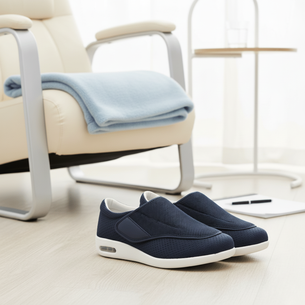Breda promenadskor för män – Memory foam och halkskydd