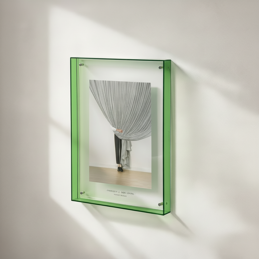 Picture Frame Acrylic Floating Magnetic Tabletop Display