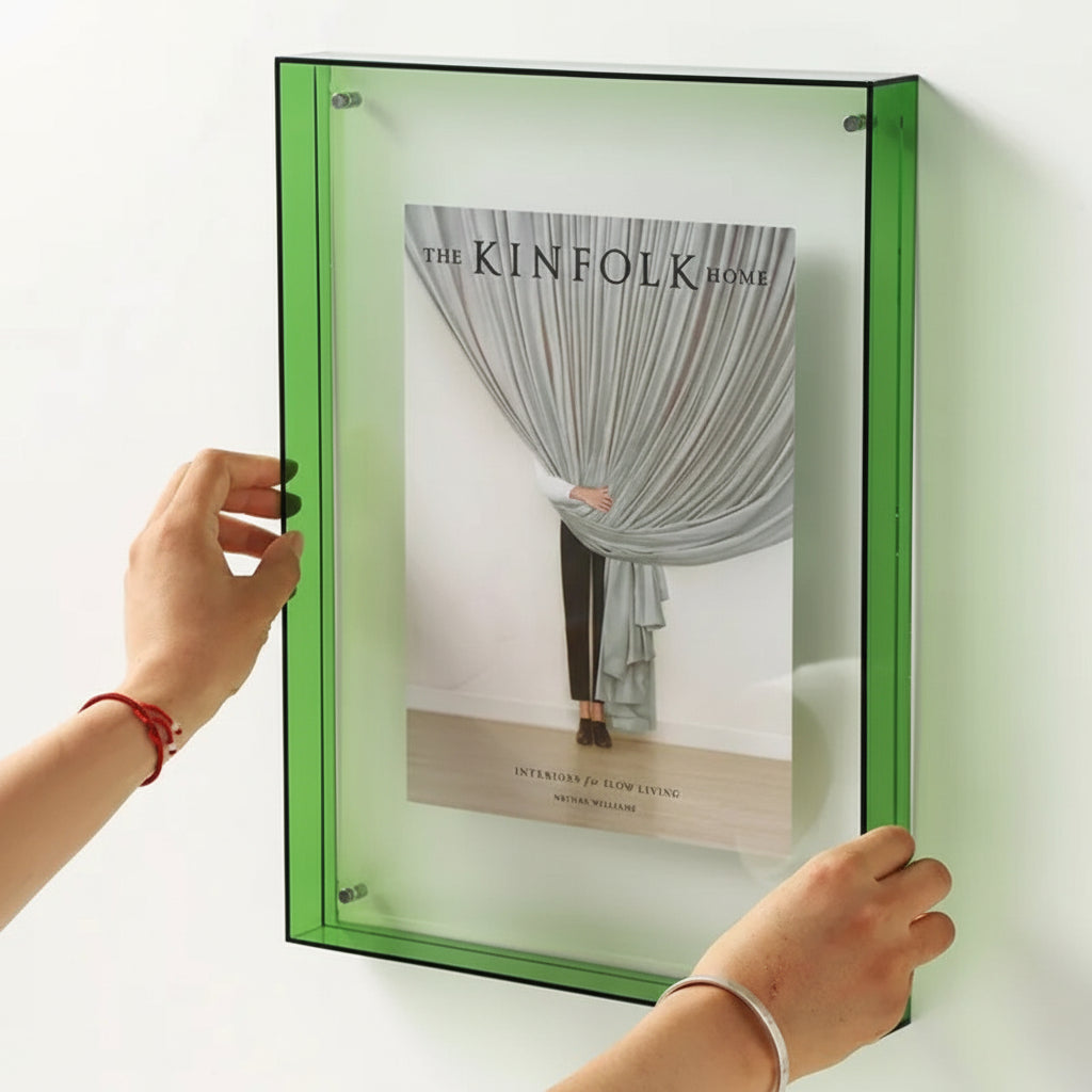 Picture Frame Acrylic Floating Magnetic Tabletop Display